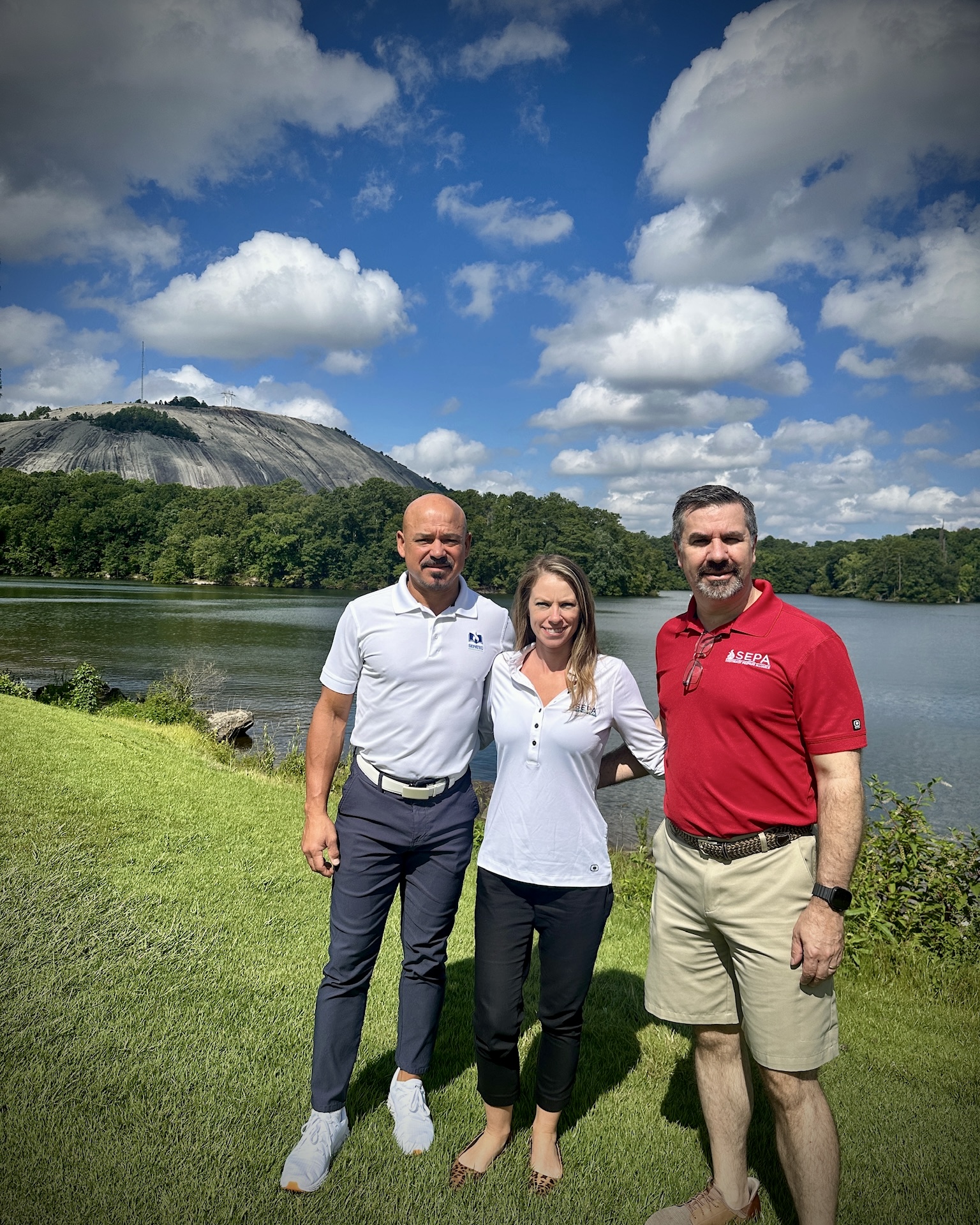John Jessup, John Peña, Melissa Green Site Visit Atlanta Evergreen Lakeside Resort